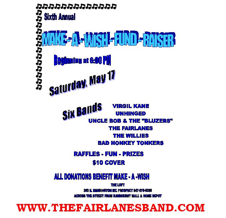 Poster of Make-a-Wish benefit at the Loft